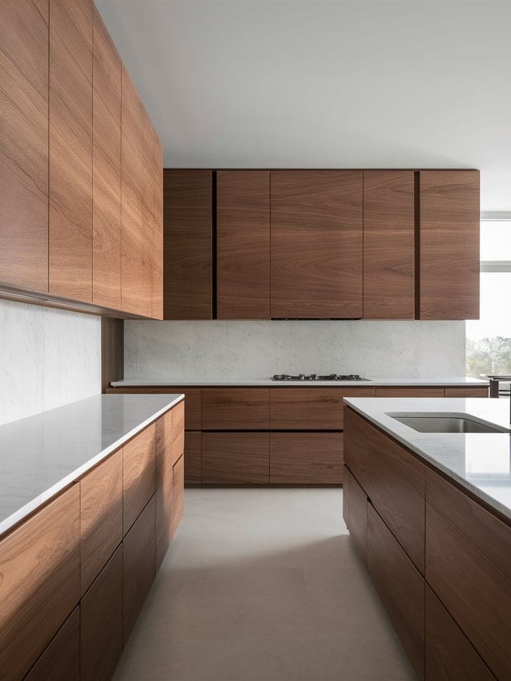 ساخت کابینت با روکش چوب
