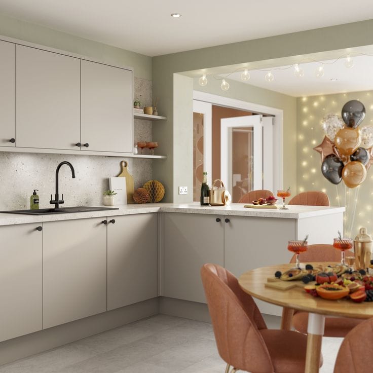 کابینت آشپزخانه کرمی