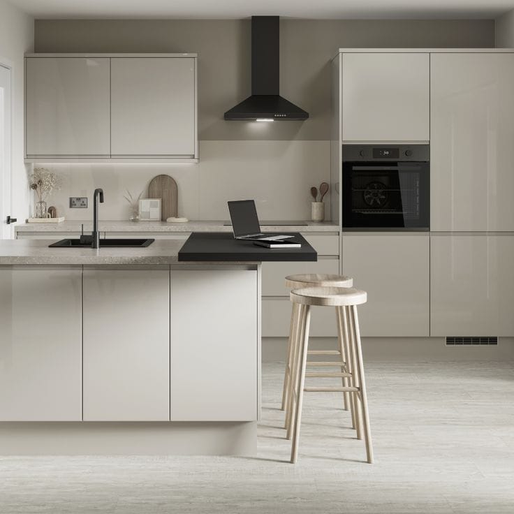 کابینت کرم رنگ نئو کلاسیک