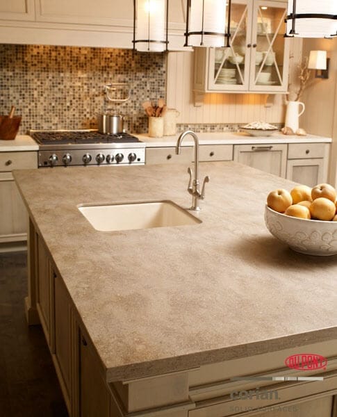 کابینت طرح سنگ کورین با صفحه یکدست در اصفهان