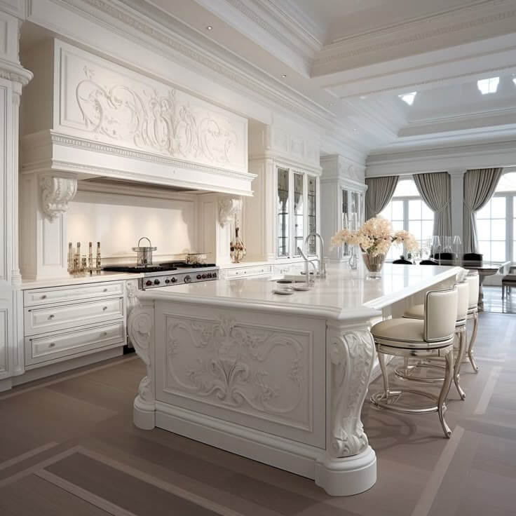 کابینت ممبران سفید در یک خانه کلاسیک در اصفهان