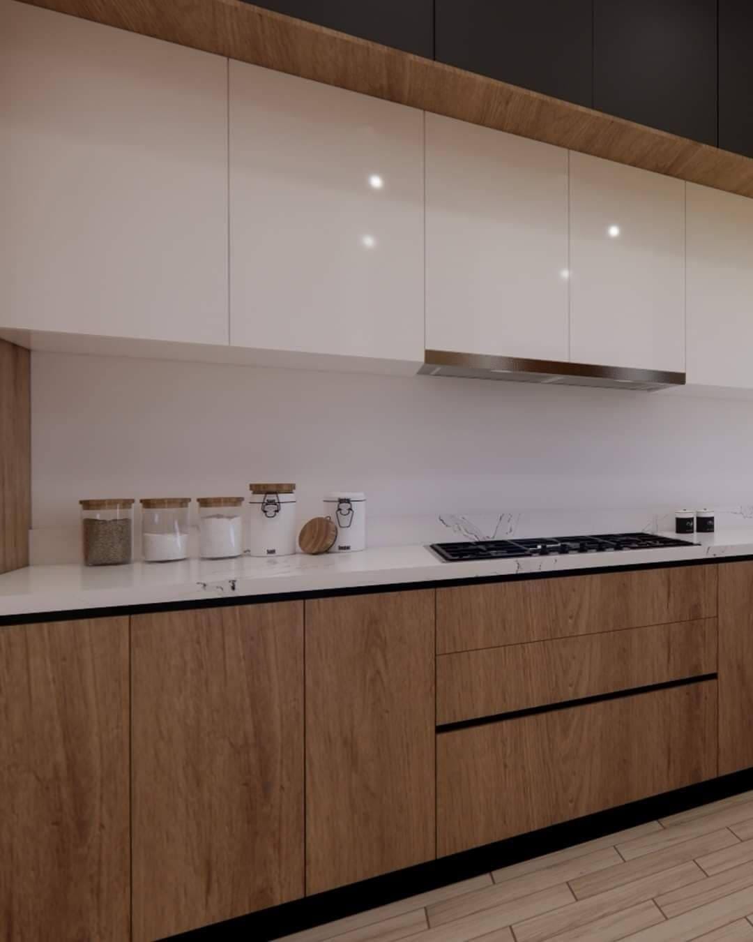 کابینت MDF بادوام در آشپزخانه مدرن