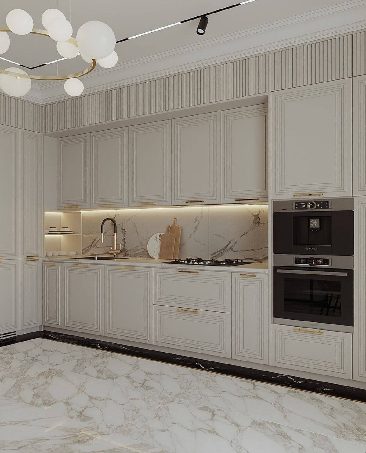 کابینت نئوکلاسیک با کیفیت ممتاز