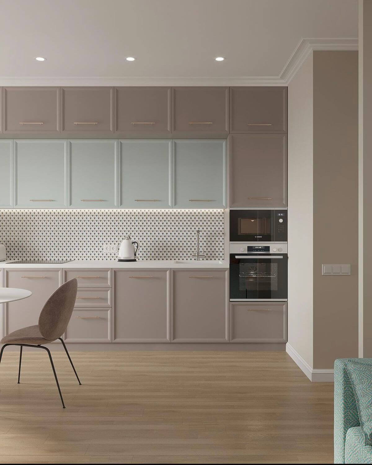 نمونه کابینت ممبران با منبت های ملایم و کلاسیک.